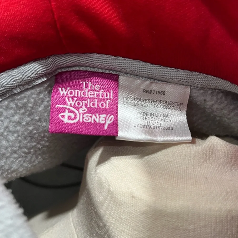 Mickey Mouse Wonderful World of Disney Gray & Red Fleece Full Zip Hoodie…‎
